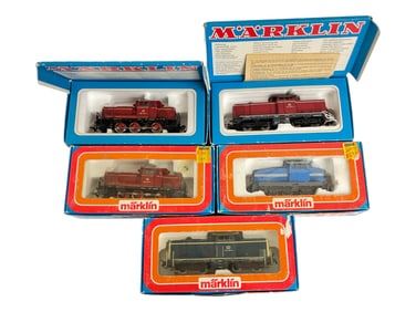 5 Boxed Vintage Marklin HO Diesels