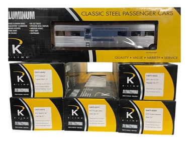 6 Scarce K-Line 21 Inch NYC Aluminum Cars