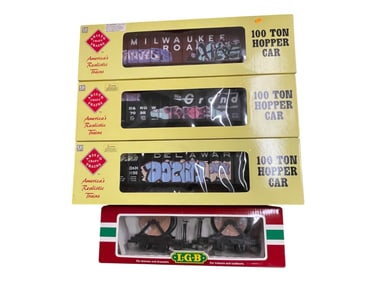 3 Aristo-Craft, 1 LGB Freight Cars