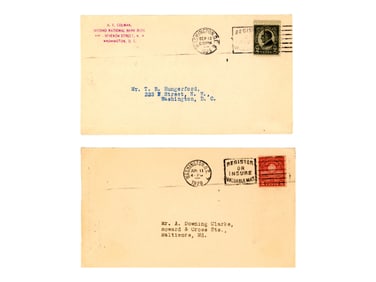 (2) Early U.S. First Day Covers