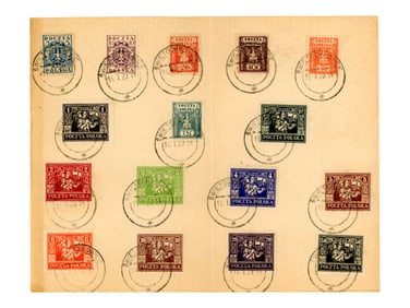 Poland Scott #'s 170-185 Used on Cover (14)