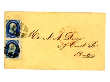 U.S. #63 pair on cover