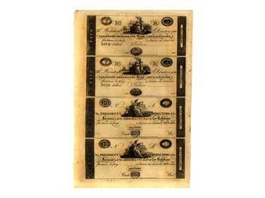 Obsolete Bank Notes Uncut Printers Sheets