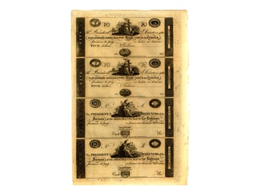 Obsolete Bank Notes Uncut Printers Sheets