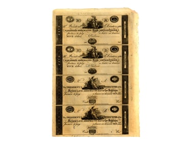 Obsolete Bank Notes Uncut Printers Sheets