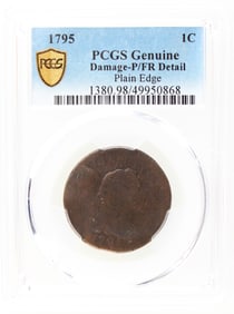 1795 1C Plain Edge PCGS P/FR Details