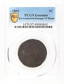 1802 1C PCGS VF Details