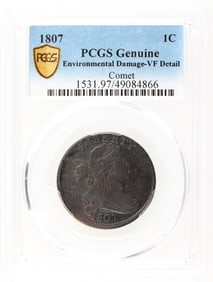 1807 1C Comet PCGS VF Details