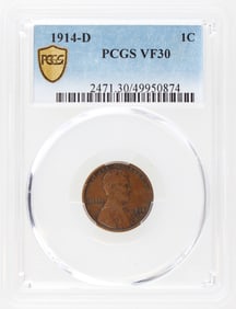 1914-D 1C PCGS VF30