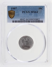 1907 10C PCGS MS64