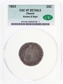 1853 25C CAC VF Details