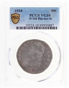 1818 50C 0-108 PCGS VG10