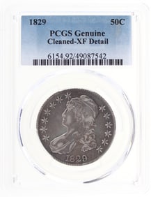 1829 50C PCGS XF Detail