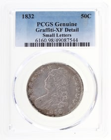 1832 50C Small Letters PCGS XF Detail