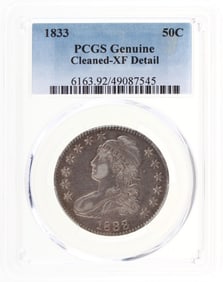 1833 50C PCGS XF Detail