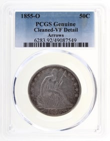 1855-O 50C Arrows PCGS VF Detail