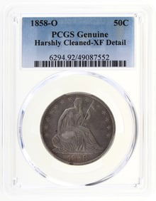 1858-O 50C PCGS XF Detail