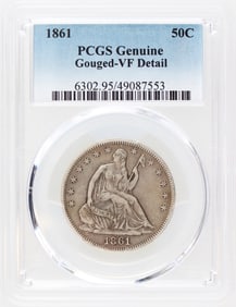 1861 50C PCGS VF Detail