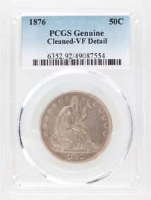 1876 50C Arrows PCGS VF Detail