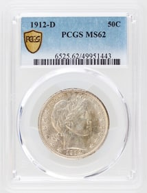 1912-D 50C PCGS MS62