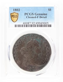 1802 $1 PCGS F Detail