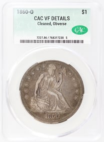 1860-O $1 CAC VF Details
