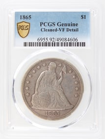 1865 $1 PCGS VF Details