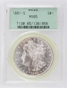 1881-S $1 PCGS MS65