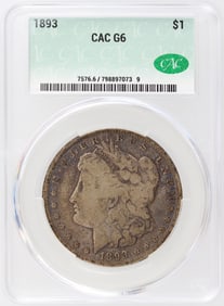 1893 $1 CAC G6