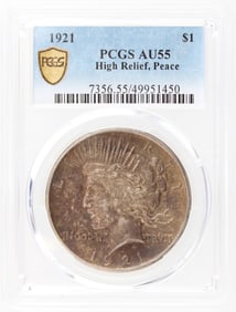 1921 Peace $1 PCGS AU55