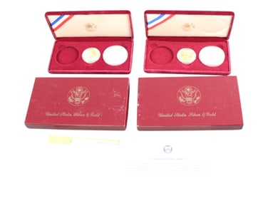 United States 1984 Olympic Gold & Silver Coin Sets