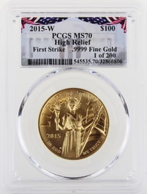 2015-W $100 Gold PCGS MS70 First Strike
