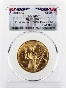 2015-W $100 Gold PCGS MS70 First Strike