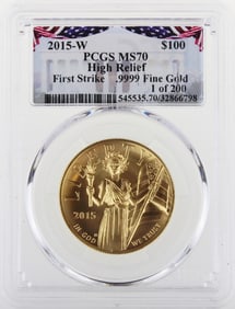 2015-W $100 Gold PCGS MS70 First Strike