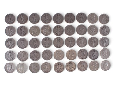 Walking Liberty and Franklin Half Dollars