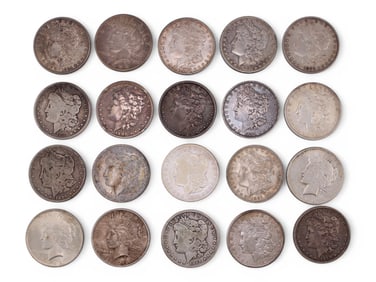 (20) Morgan & Peace Dollars