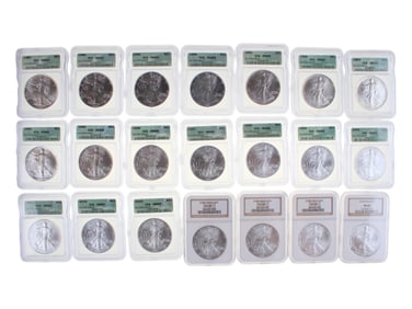 Collection of Graded American Silver Eagles