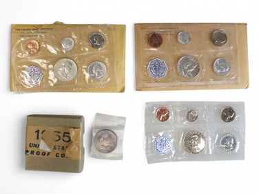 1955, 1956, 1962 & 1963 Proof Sets