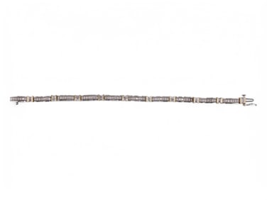 14k White & Yellow Gold Diamond Bracelet