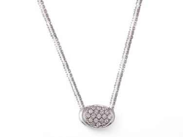 18k White Gold Diamond Pendant