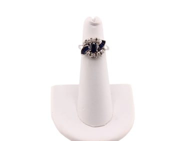 18k White Gold Sapphire & Diamond Ring