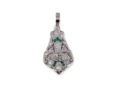 Antique Platinum & Diamond Pendant