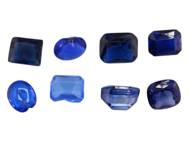 (8) Blue Gem Stones