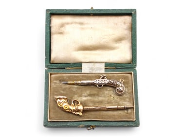Victorian Set, Pistol Shaped Lead Pencils