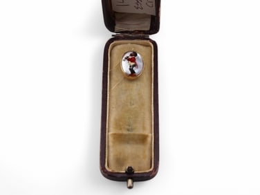 14k Yellow Gold Essex Crystal "Golliwog" Stick Pin
