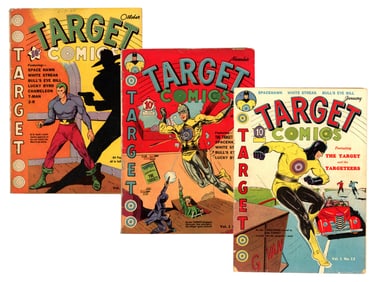 (3) Novelty Press Target Comics Issues
