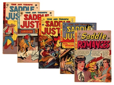 (5) EC Comics Saddle Justice Issues