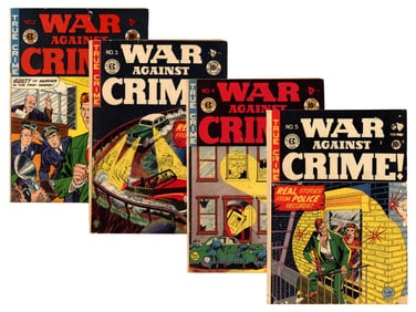 (4) EC Comics War Against Crime Issues