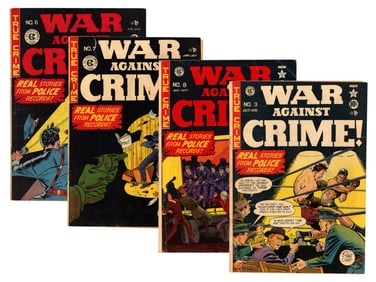 (4) EC Comics War Against Crime Issues