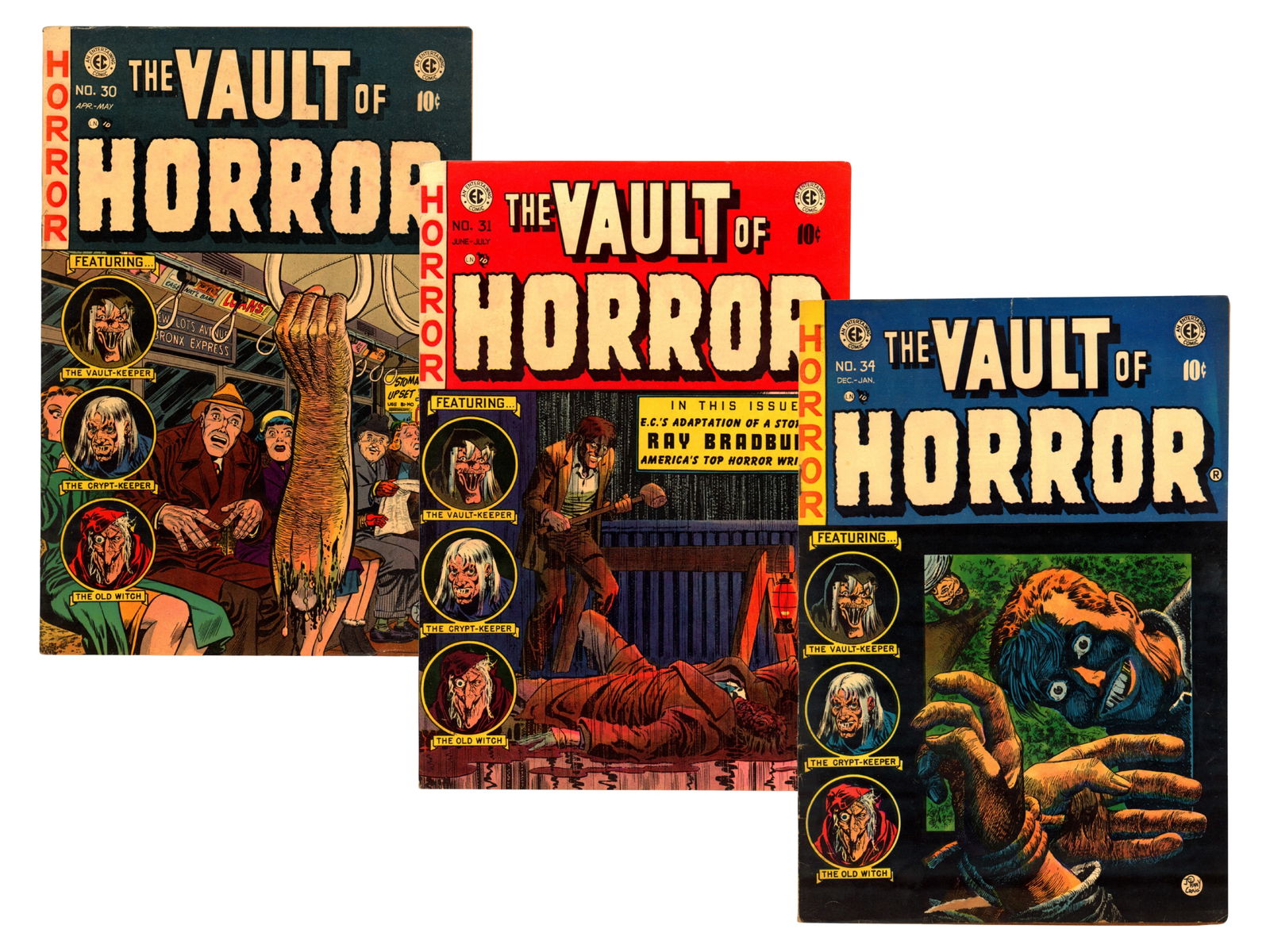 (3) EC Comics The Vault of Horror Issues (1 of 4)